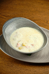 Homemade chicken soup with noodles