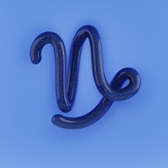 3D  illustration of Capricorn Zodiac sign