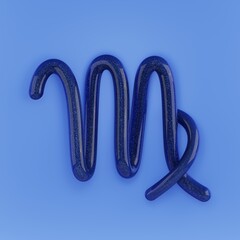 3D  illustration of Virgo Zodiac sign
