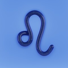 3D  illustration of Leo Zodiac sign