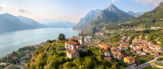 Eremo di San Pietro in Marone at Lake Iseo in Nothern Italy