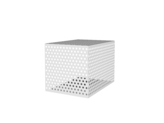 穴あき箱型パネル。ドット柄。3DCG。 