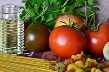 pasta and vegetables
