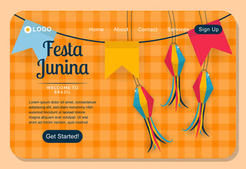 Festive Festa Junina Landing Page Template