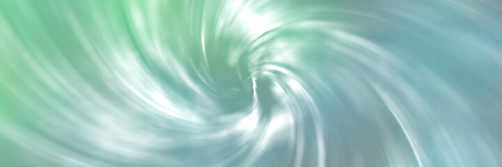 Summer green and blue spiral vortex soft blurred abstract gradient background banner, header...