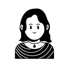 Little Kid Avatar portraits. Business people diverse faces, man and woman persons, team group and employee, Vector isolated characters in outline style.