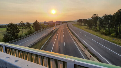 Autobahn - Sonnenaufgang