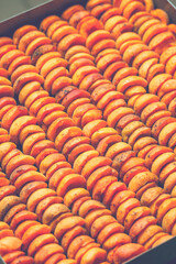 The process of home cooking dried fruits in an electric dryer.