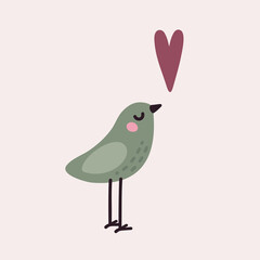Cute simple bird