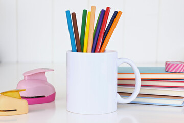 Colored Pencils in blank 11 oz coffee mug from your design

