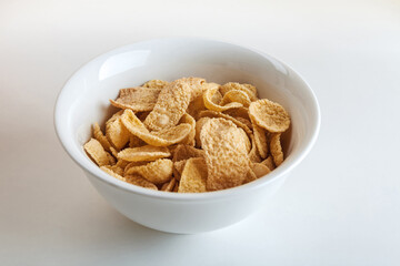 Bowl of cornflake cereals for breakfast