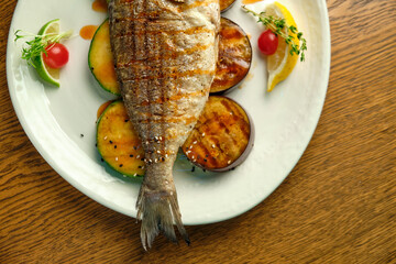 Fried dorado fish