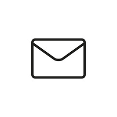 The mail envelope icon. Linear image. Simple flat vector illustration on a white background