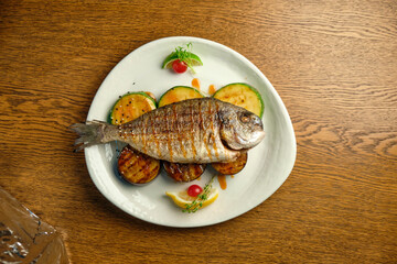 Fried dorado fish