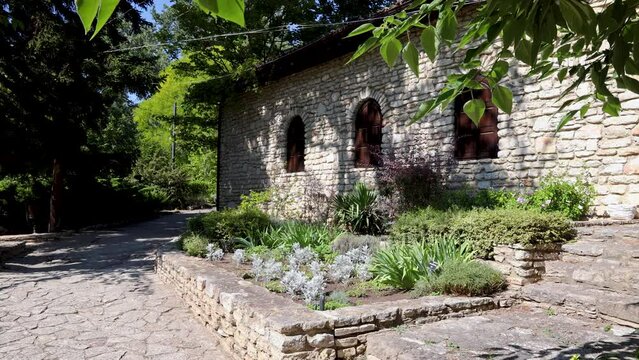 Old building in Palace architectural park and botanical garden complex Balchik town, Bulgaria