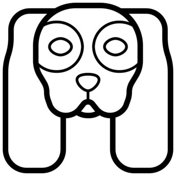 recommend clip art: Cavalier King Charles Spaniel line icon,linear,outline,graphic,illustration