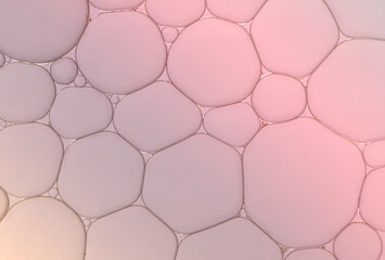 Fototapeta premium Abstract water and oil and bubble on pink greadient background.