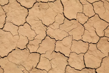 Zelfklevend Fotobehang sequía tierra seca agrietada falta de agua textura desertización sur almería españa 4M0A5224-as22 © txakel