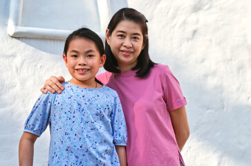 Portrait of Asian mother and daughter