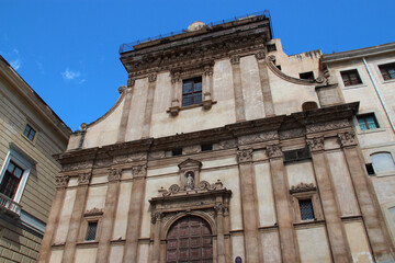 baroque church (ste catherine) in palermo in sicily (italy) 