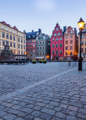 Market Square Of Gamla Stan ( Old Town ), Stockholm, Sweden At Dusk