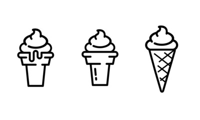 Ice cream in a bucket, three different options.