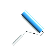 Paint roller realistic icon isolated on white background. Vector EPS 10
