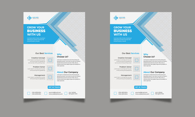Grow your business geometric flyer template vector
