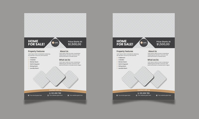 Home for sale real estate apartment promotion elegent flyer template design