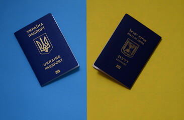 The concept of change of citizenship. New returnee. Passport of Ukraine, Teudat Ole, passport of Israel. New repatriate