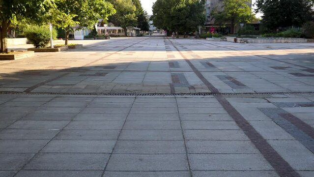 Square in Kavarna town on the Black Sea coast in Bulgaria