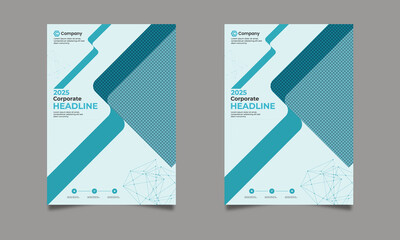 Naklejka premium Annual Corporate business report Abstract shape book cover