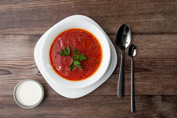Borsht, bortsch, borshch, borscht. Soup, associated with cuisine of Eastern and Central Europe, especially Ukraine, Russia and Poland