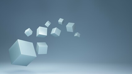 cubes on white background