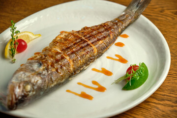 Fried trout with
