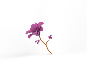 Obraz premium Cartoon Flower Right Side 
