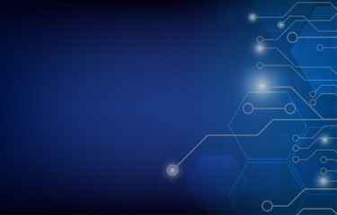 Circuit connecting dots and lines.abstract background.molecules technology with geometric shapes,connection big data visualization,futuristic Illustration Vector design