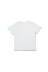 White plain cotton fabric T-shirt template isolated on a white background.