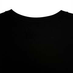 Black plain short sleeve cotton T-Shirt template isolated on a white background