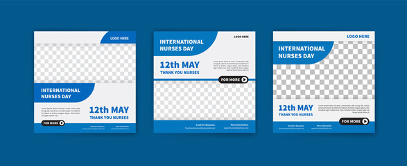 International nurses day social media post template