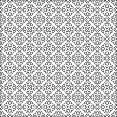 Vector monochrome pattern, Abstract texture for fabric print, card, table cloth, furniture, banner, cover, invitation, decoration, wrapping.Repeating geometric tiles with stripe elements.