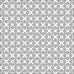 Vector monochrome pattern, Abstract texture for fabric print, card, table cloth, furniture, banner, cover, invitation, decoration, wrapping.Repeating geometric tiles with stripe elements.