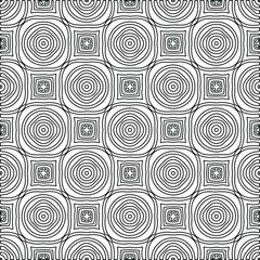 Vector monochrome pattern, Abstract texture for fabric print, card, table cloth, furniture, banner, cover, invitation, decoration, wrapping.Repeating geometric tiles with stripe elements.