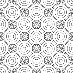 
Vector monochrome pattern, Abstract texture for fabric print, card, table cloth, furniture, banner, cover, invitation, decoration, wrapping.Repeating geometric tiles with stripe elements.Black and 
w