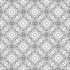 
Vector monochrome pattern, Abstract texture for fabric print, card, table cloth, furniture, banner, cover, invitation, decoration, wrapping.Repeating geometric tiles with stripe elements.Black and 
w