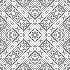 
Vector monochrome pattern, Abstract texture for fabric print, card, table cloth, furniture, banner, cover, invitation, decoration, wrapping.Repeating geometric tiles with stripe elements.Black and 
w