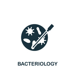Bacteriology icon. Monochrome simple Bioengineering icon for templates, web design and infographics
