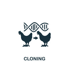Fototapeta na wymiar Cloning icon. Monochrome simple Bioengineering icon for templates, web design and infographics