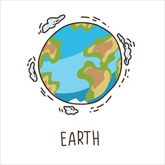 cartoon planet Earth