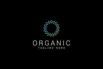 Letter O organic floral logo